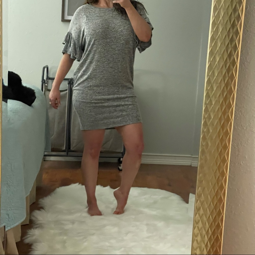 NWT Express Knit Dress Ruffle Sleeves